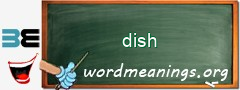 WordMeaning blackboard for dish